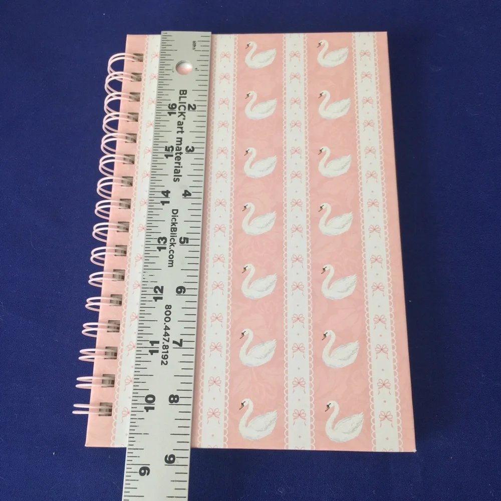 Pretty Swan and Bows Spiral Notebook